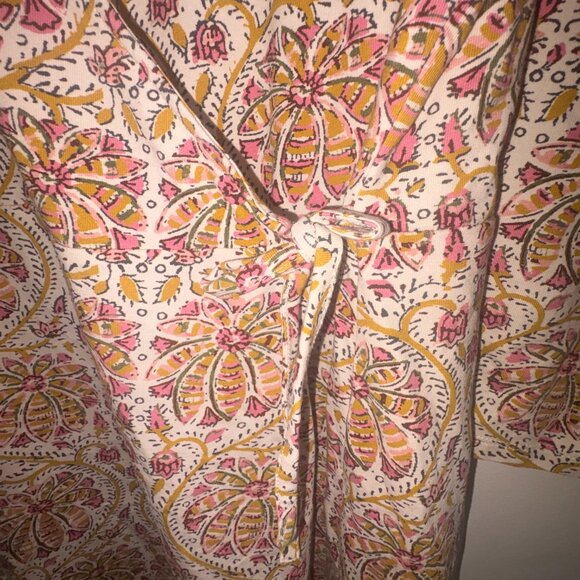 NWOT Spartina 449 Alisa Wrap Dress - Pepper Hall Batik Size Medium Fall Colors - Picture 11 of 12
